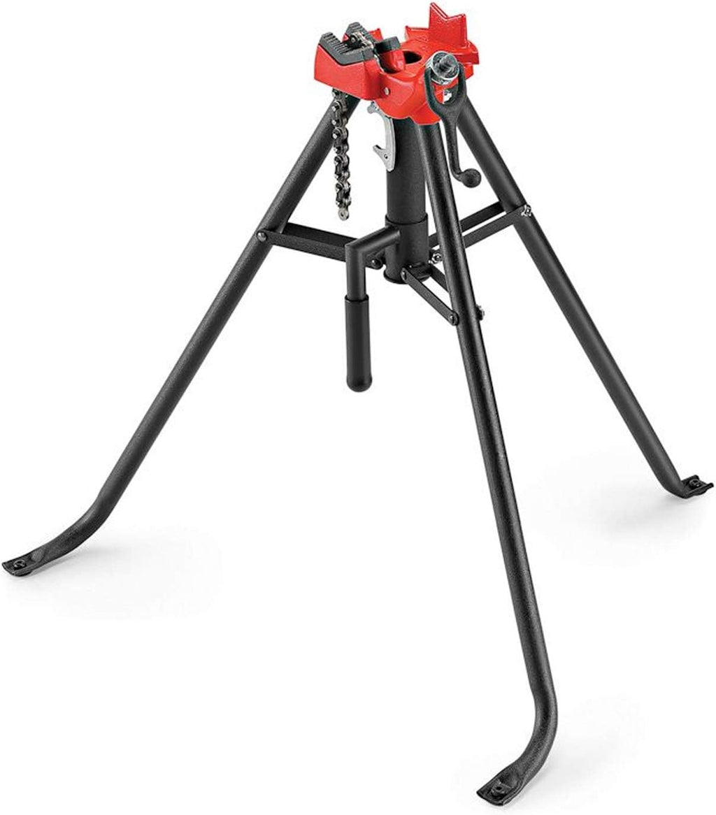 RIDGID 16703 Model 425 Portable TRISTAND Chain Vise with Integrated Folding Legs and Tool Tray, 1/8' to 2-1/2' Capacity Vise Tripod for Pipe