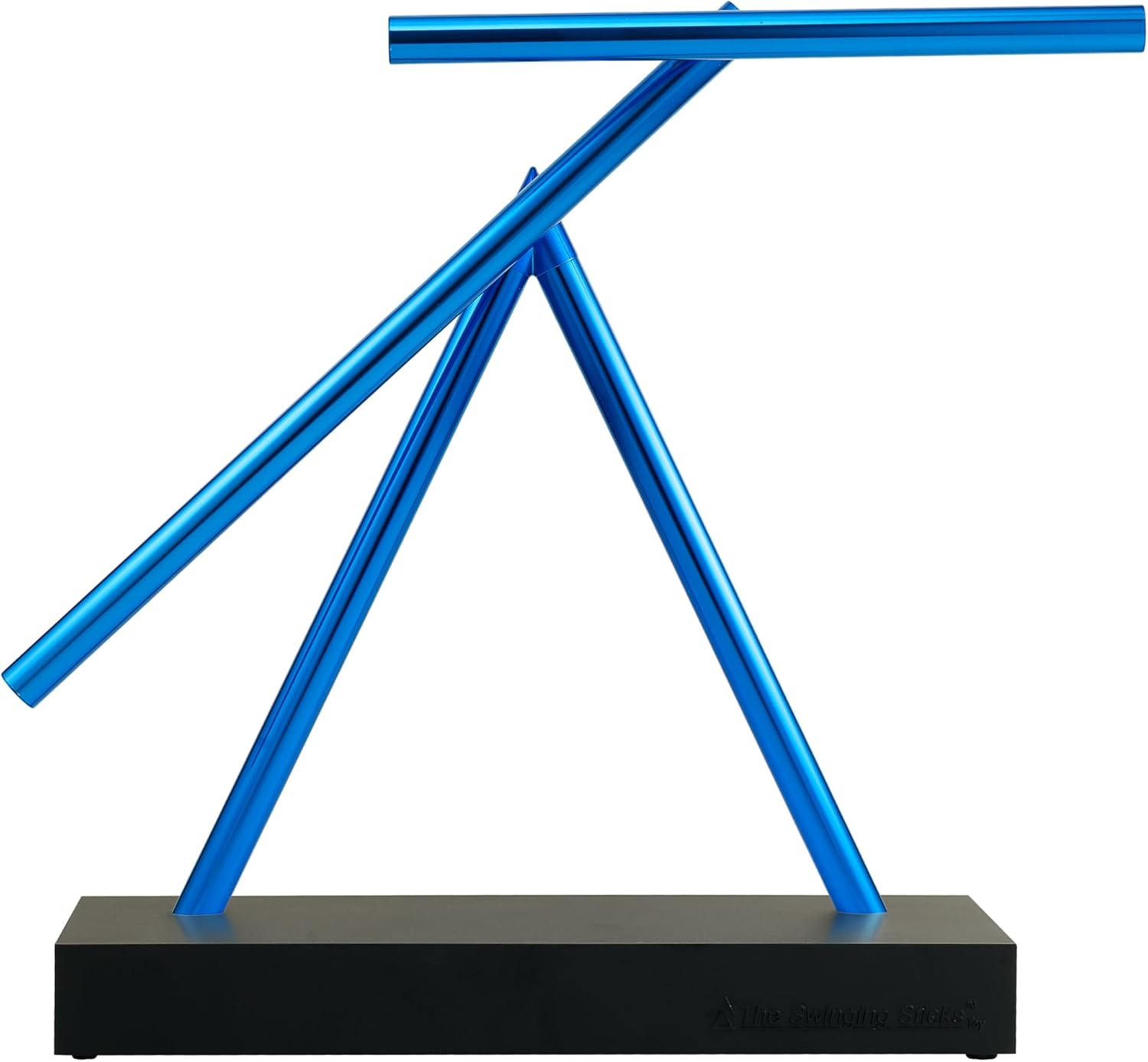 Kinetic Energy Sculpture - Desktop Toy Version (Black/Blue)