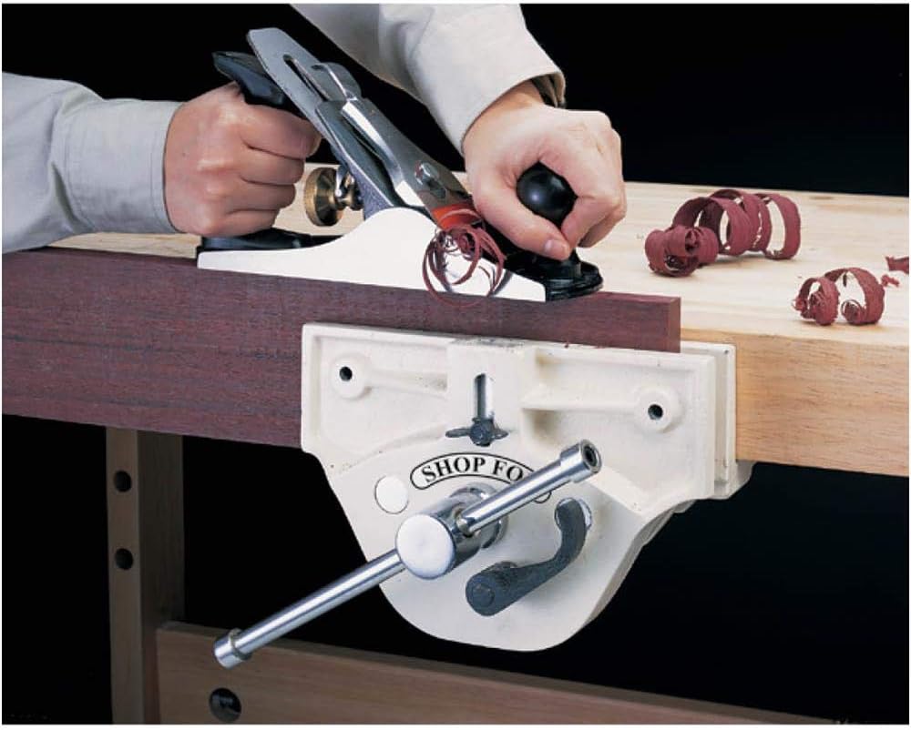 Shop Fox D4327 7-Inch Quick Release Wood Vise, Silver
