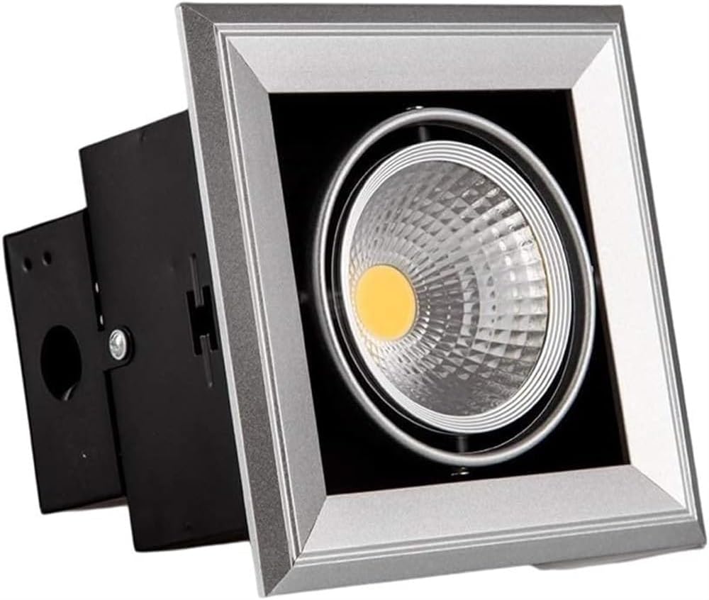 20W Recessed Rotatable LED Ceiling Spotlight Indoor Bright Square Ceiling Panel Light Embedded COB White Warm Downlight Wall Moun for Kitchen Luxury