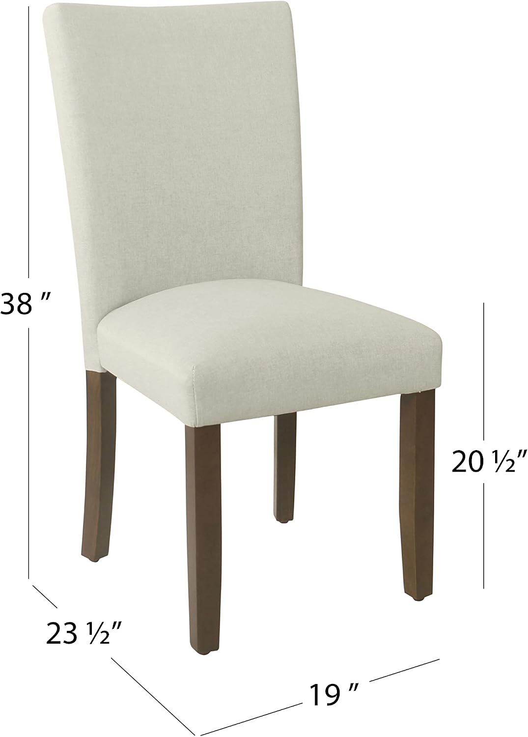 HomePop Classic Parsons Dining Chair - Soft Gray Woven (Set of 2)