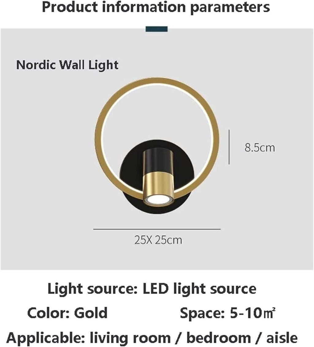 Modern Wall Lamp Bedside Reading Light Gold Rotatable Ceiling Spotlight Indoor LED Wall Sconce, Pendant Lamp