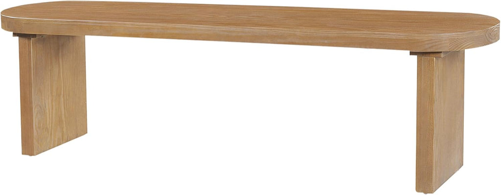 Christopher Knight Home Arford 62.8' Indoor Pine Dining Bench, Solid Wood Bench Seat for Dining Table, Modern Oval Dining Seat, Spacious Seating, Long Footstool for Living Room Dining Room, Pine Wood