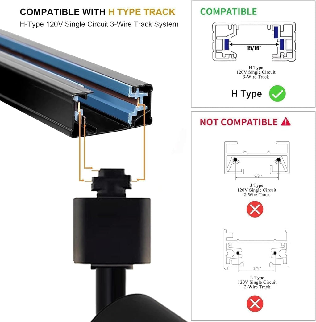 Plug in 3CCT Black Track Lighting Complete Kit with 4 * 3.28FT H Track Light Rails and 120V 12x10W GU10 Track Light Heads Brightness Dimmable Ceiling Spotlight Fixture for Accent Lighting