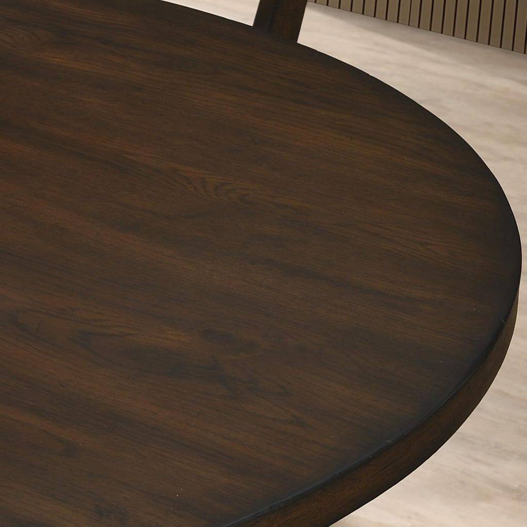 Roundhill Furniture Windvale Cross-Buck Base Dining Table, Espresso