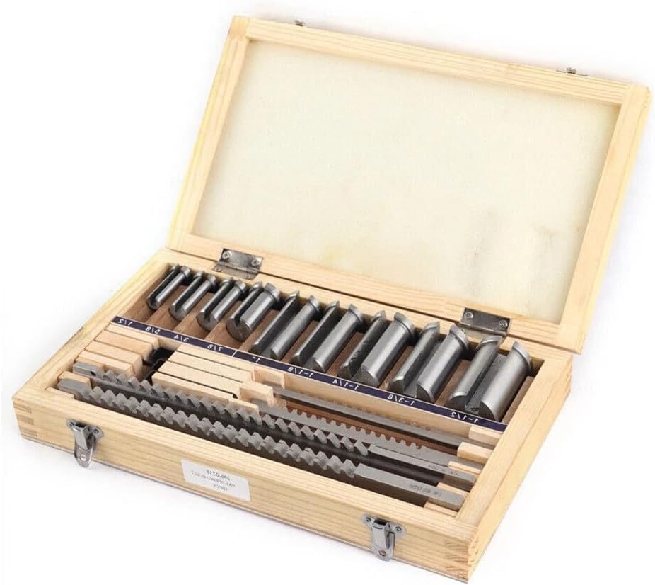 Professional for HSS Keyway Broach Collection Metal Cutting Tool Set with Bushings Shims for CNC Machining Manufacturing for Imperial Measurement Systems for B-Series for C-Series