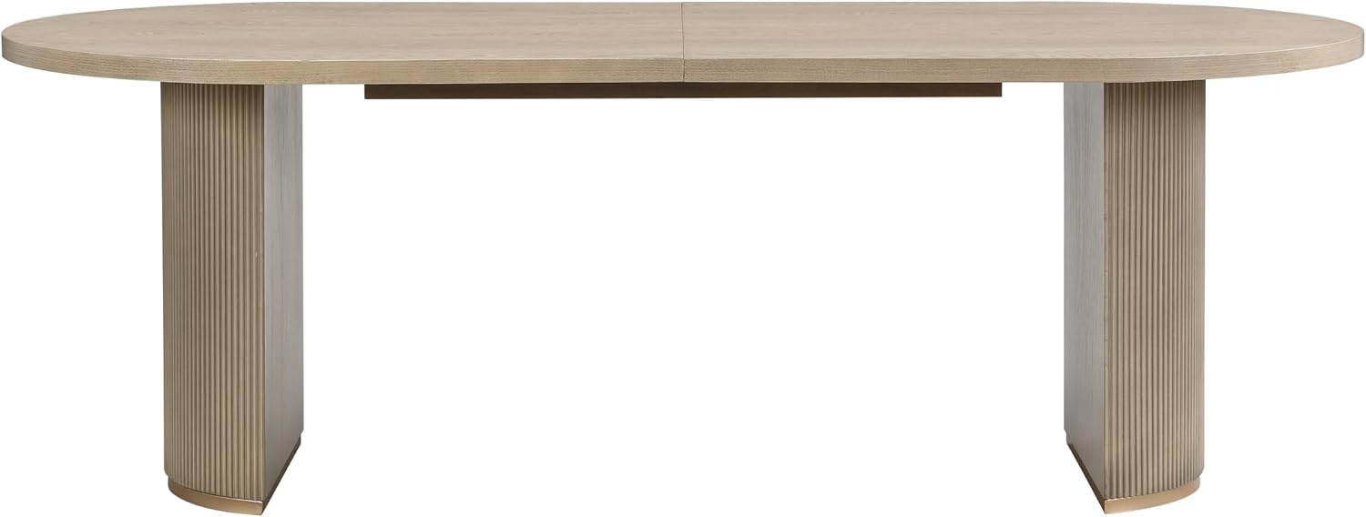 Christopher Knight Home Ebany 7 Piece Wooden Dining Set for 6, Dining Table and Chairs Set, Oval Kitchen Table for 6, Curved Back Armchairs, Restaurant Furniture Set with 6 Armchairs, Beige+Light Ash