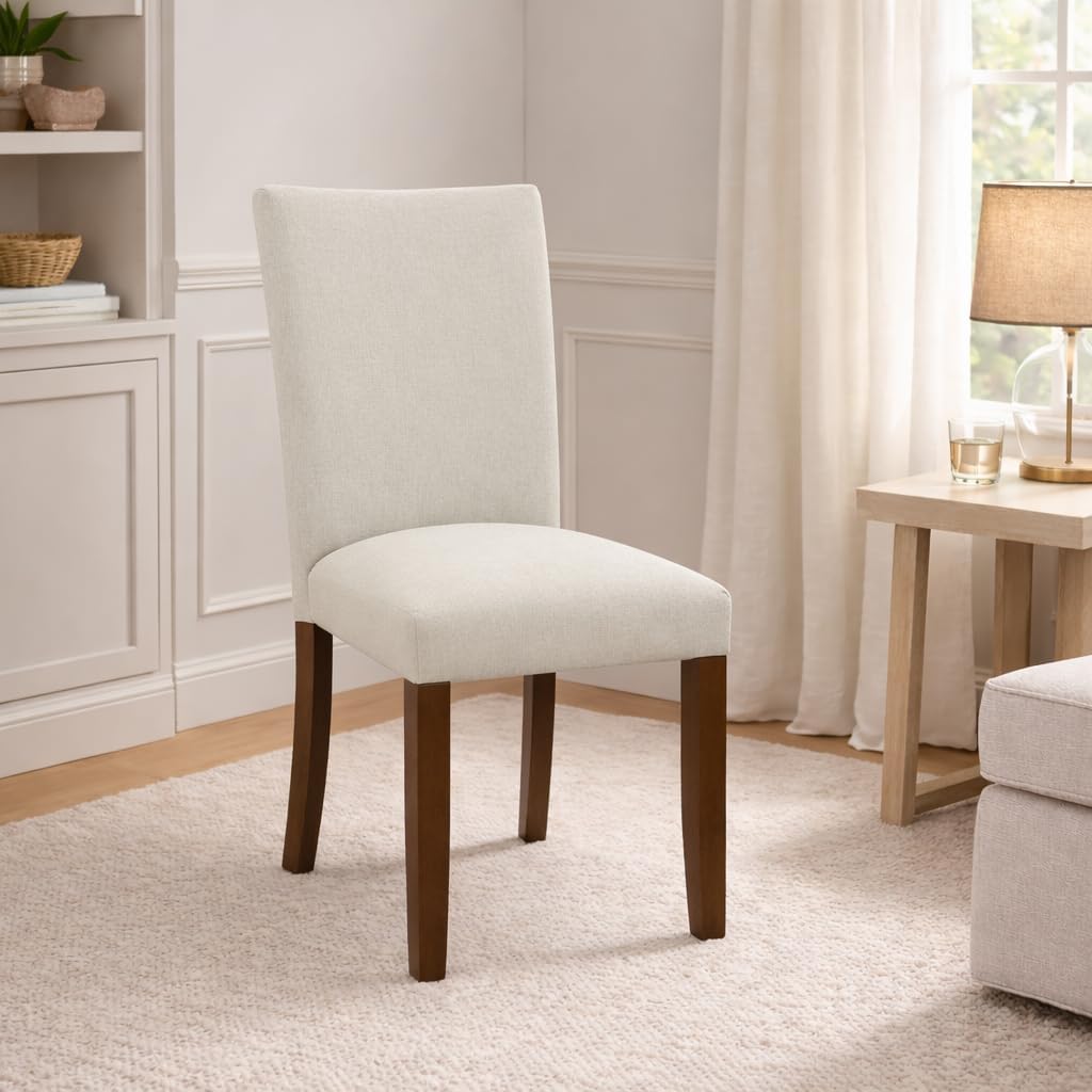 HomePop Classic Parsons Dining Chair - Soft Gray Woven (Set of 2)