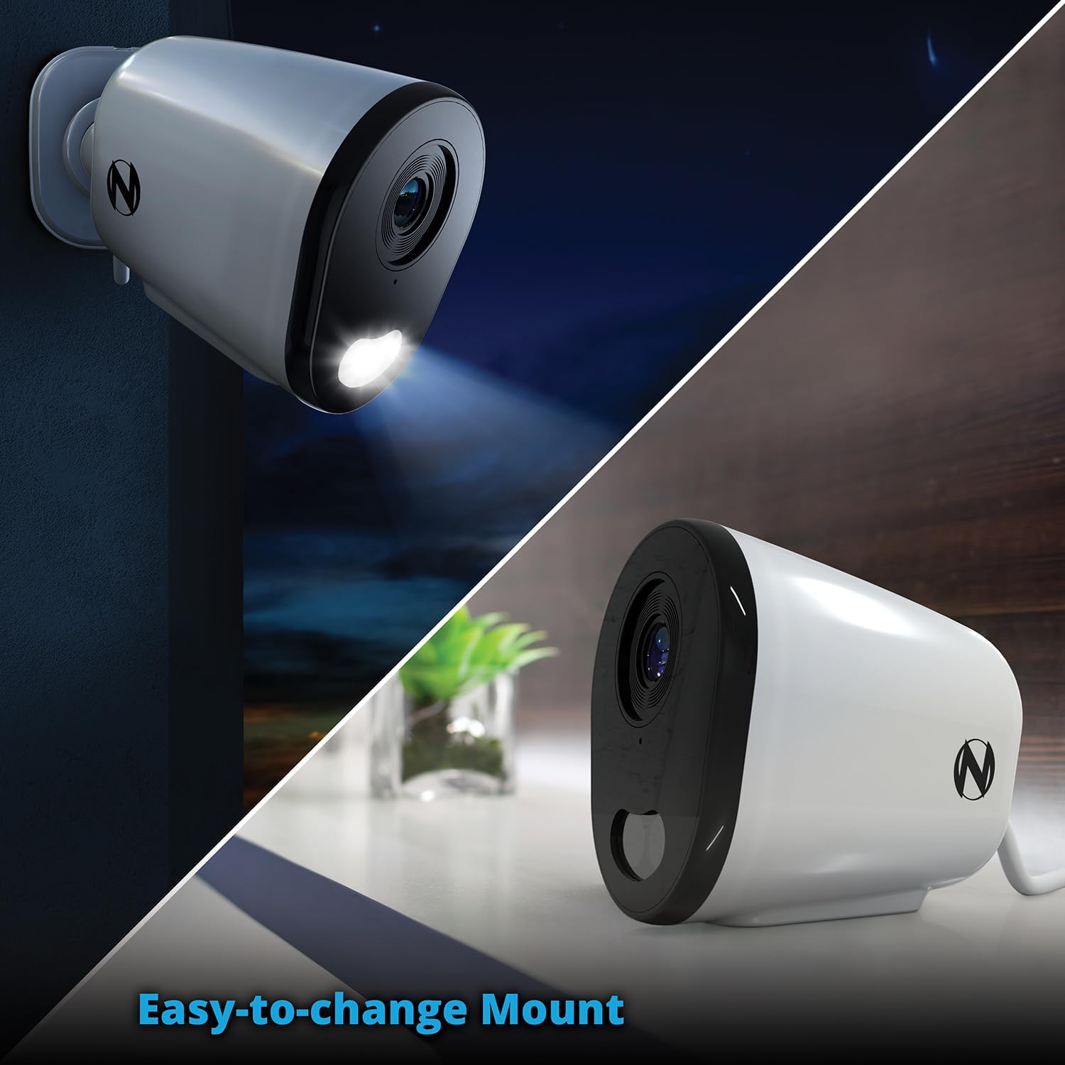 Night Owl 8 Channel Wi-Fi Video Home Security Hub with (3) Plug-in Wi-Fi 4K HD Indoor/Outdoor Spotlight Cameras with 2-Way Audio and 64GB microSD Card (Expandable up to 8 Cameras)