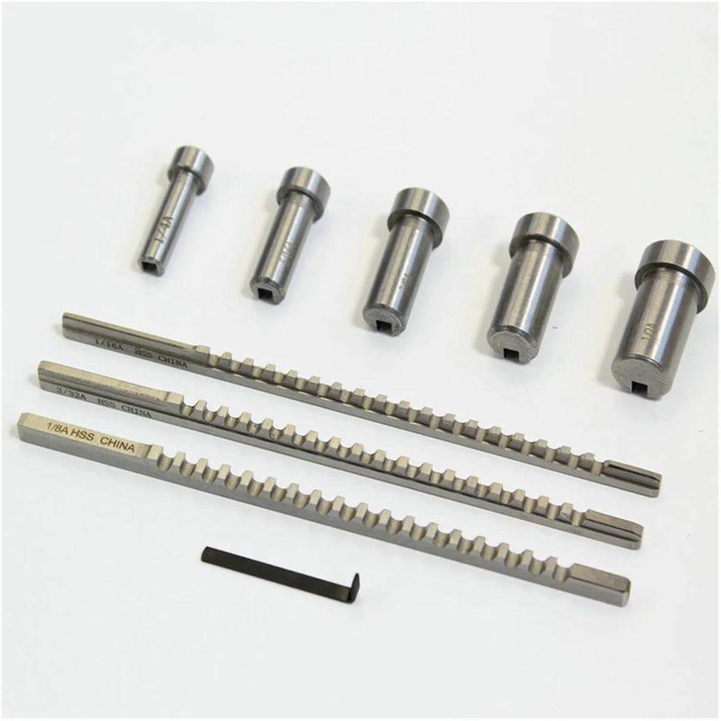 Push Type Keyway broaches 9 Piece HSS Keyway Broach Set Inch Bushing CNC Metal Cutting