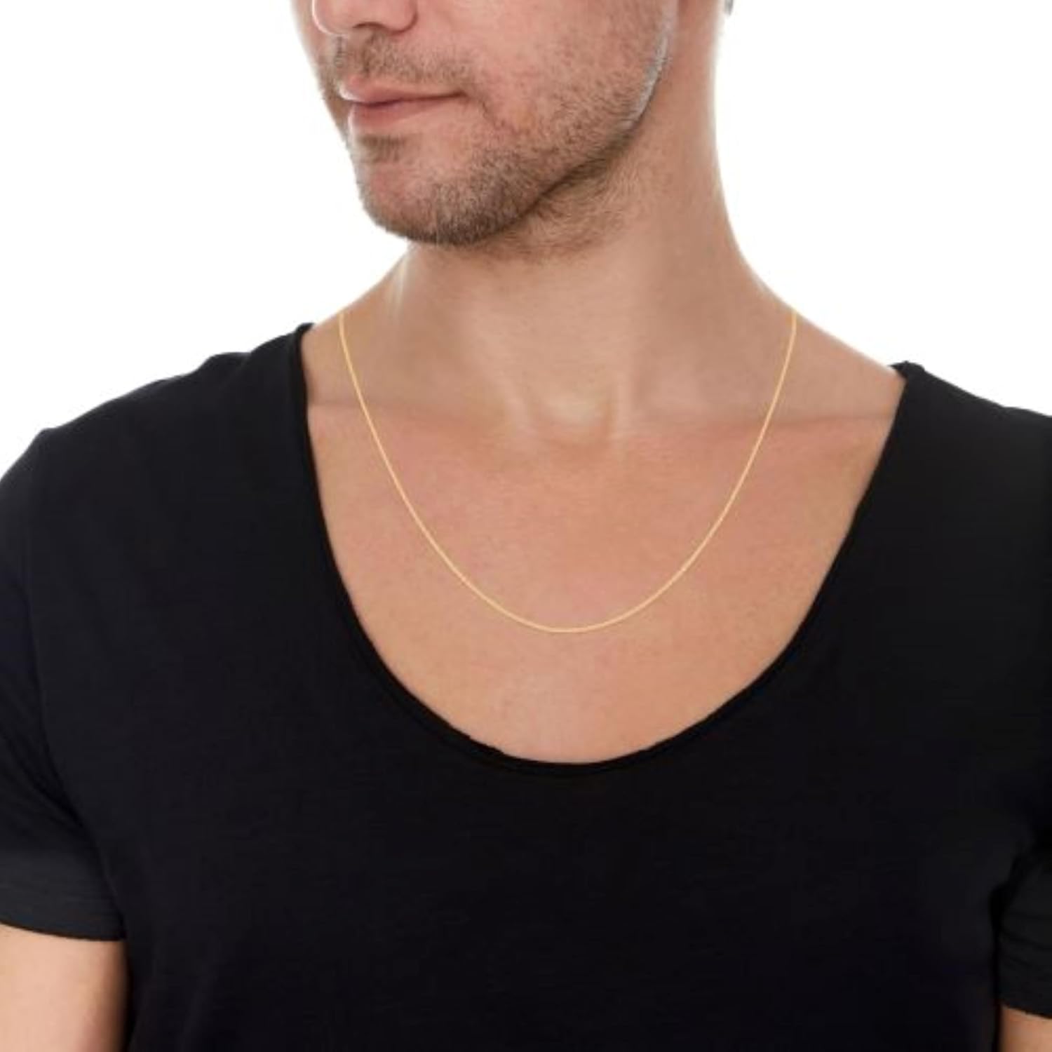 Floreo 14k Yellow Gold, White Gold, or Rose Gold 0.97mm Double Extendable Solid Classic Cable Chain Adjustable Necklace, 16' - 17' - 18 Inch