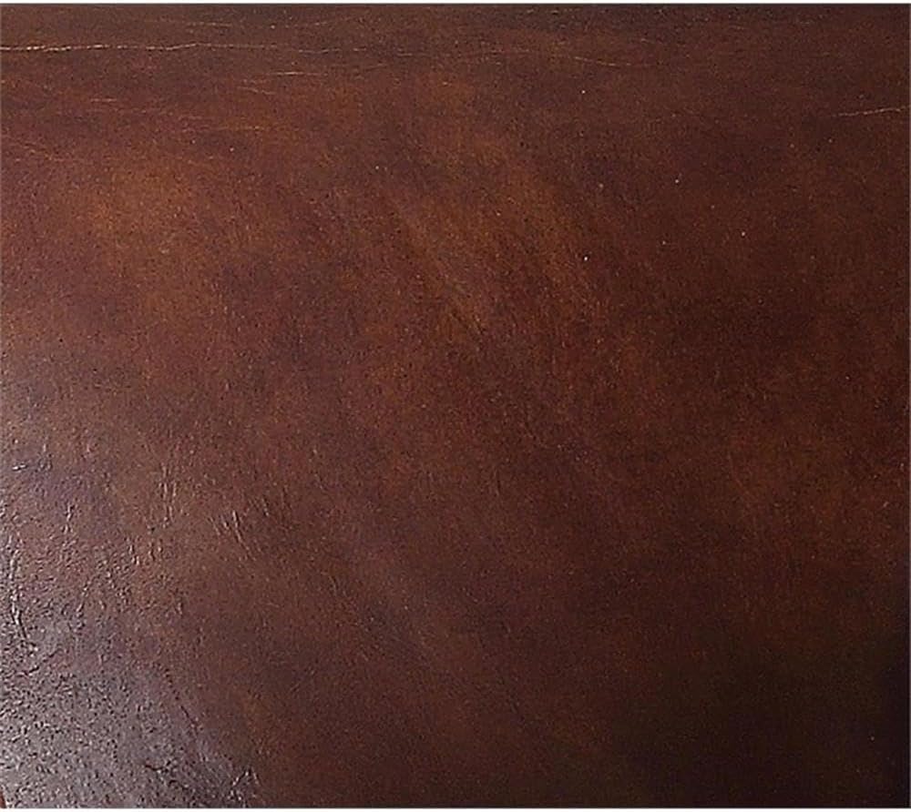 Acme Leeds Top Grain Leather Upholstery Accent Chair in Vintage Dark Brown