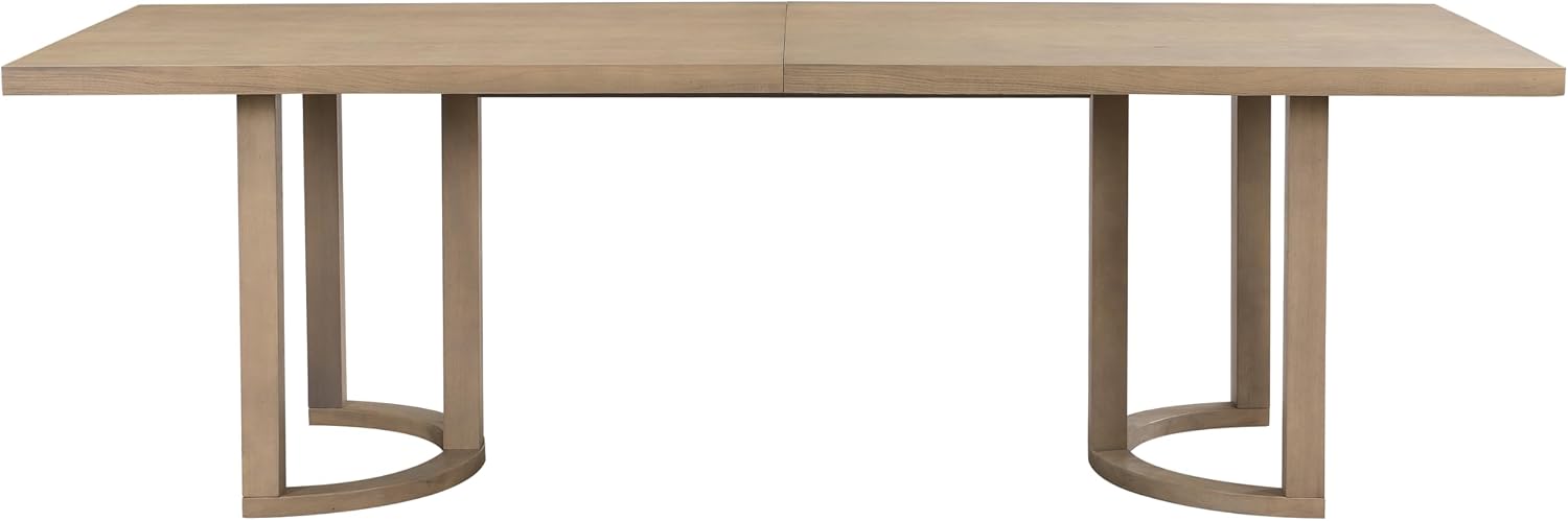 Christopher Knight Home Enat 7-Piece Wooden Dining Table Set for 6, Modern Kitchen Table and Chair Set for 6, Contemporary Dining Room Furniture Set with 6 Upholstered Armchairs, Natural Ash+Beige