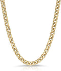 Dacc & Aya Solid 10K Gold Rolo Necklace Real Gold Round Rolo Link Chain for Men Women Diamond Cut Chain with Lobster-Claw Clasp, Sturdy and Shiny 1.5/2/3mm, 16-26 Inch