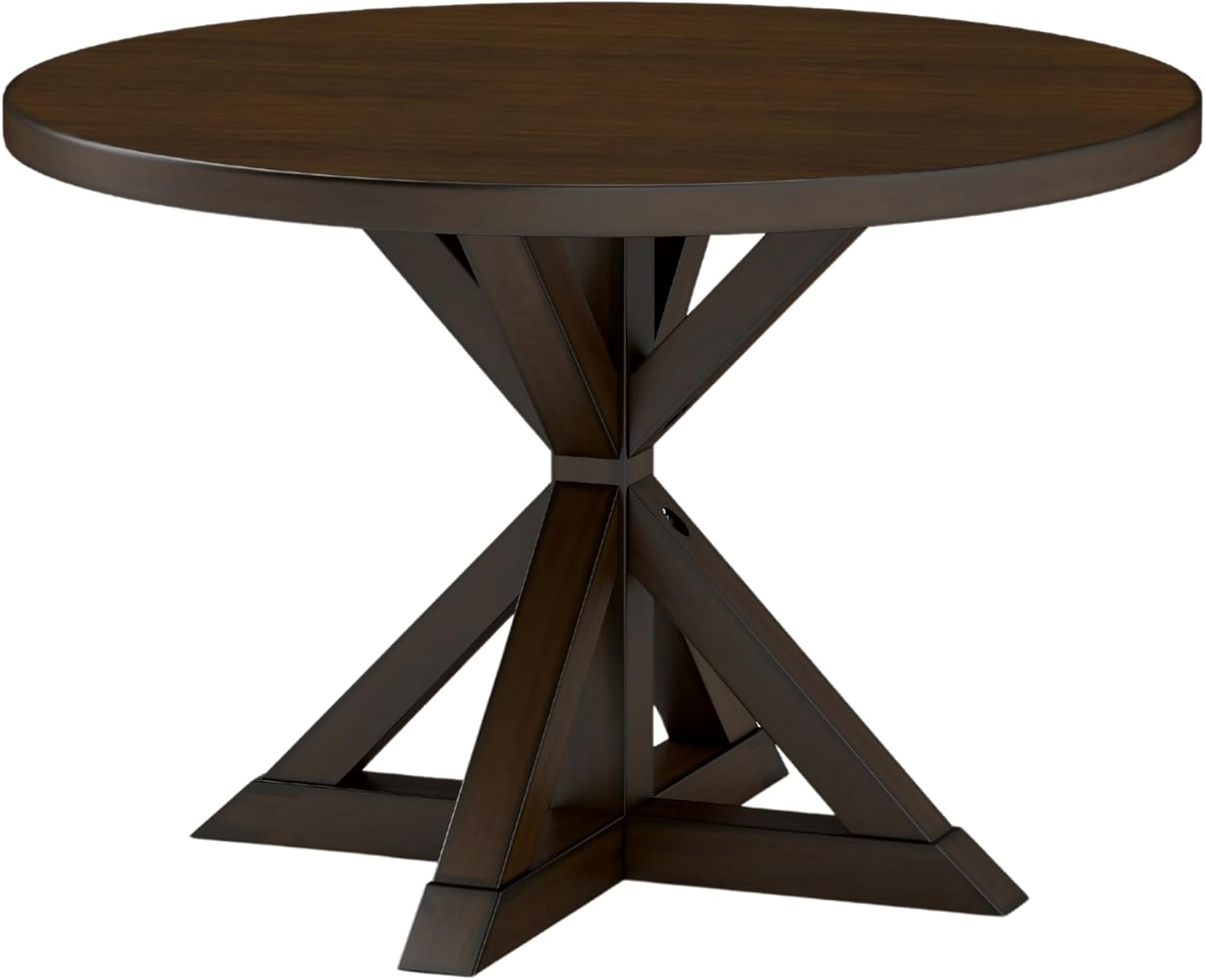 Roundhill Furniture Windvale Cross-Buck Base Dining Table, Espresso