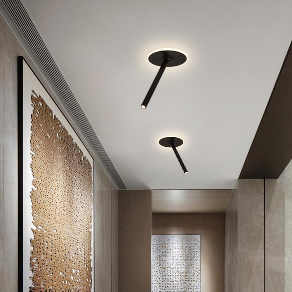 11W LED Adjustable Ceiling Spotlight Indoor Accent Lamp Moun Downlight Aluminum with 360° Pivoting Spot Light for Living Room Artwork Picture 3000K