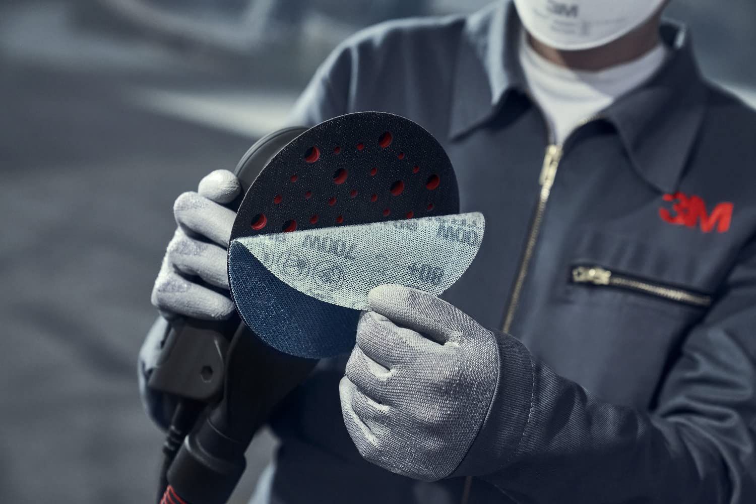 3M Random Orbital Sander, Xtract Pneumatic 88953, 6 in, with Central Vacuum Attachment, 3/32 in Orbit, Ergonomic and Lightweight ROS, .28 HP (209W) Motor