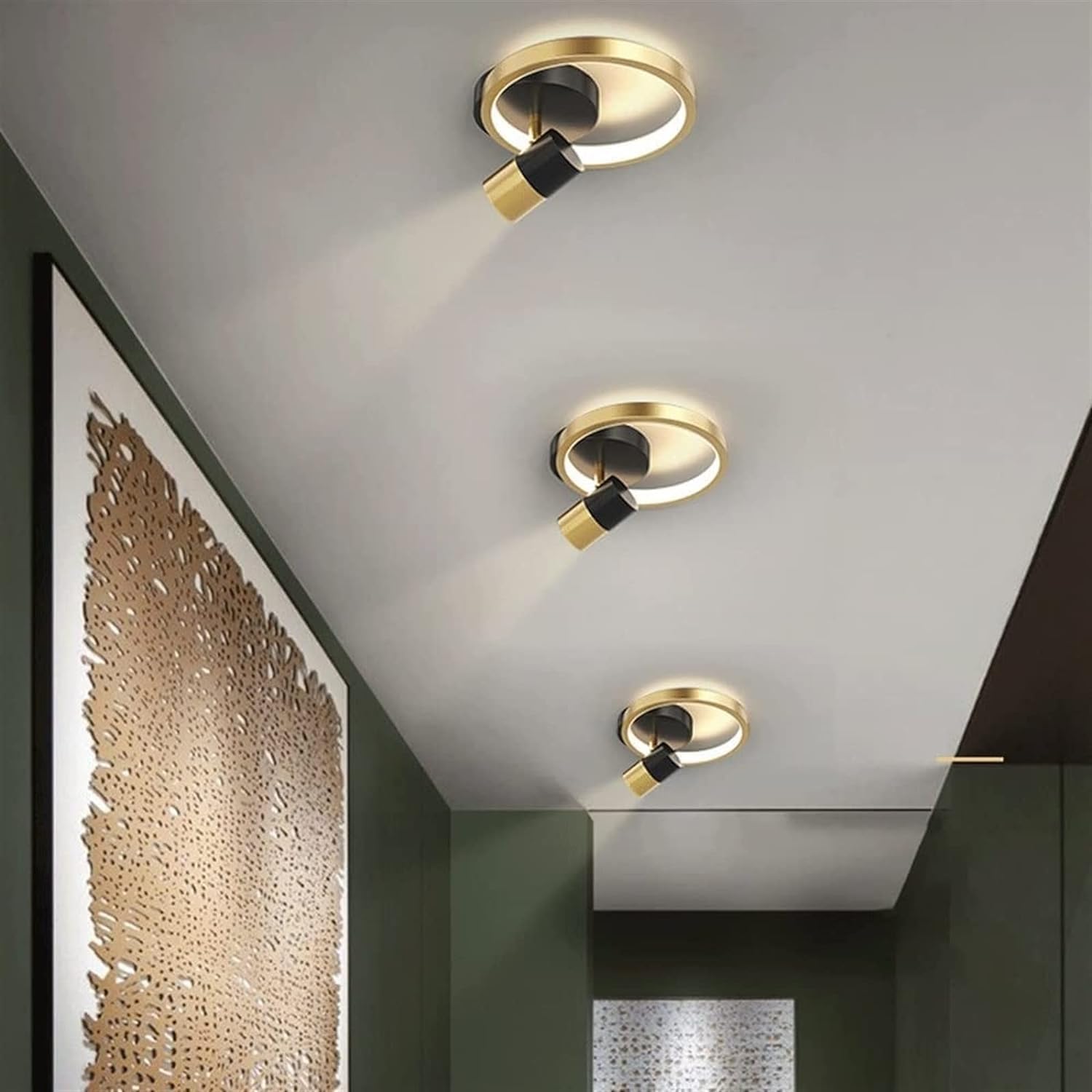 Modern Wall Lamp Bedside Reading Light Gold Rotatable Ceiling Spotlight Indoor LED Wall Sconce,for Home