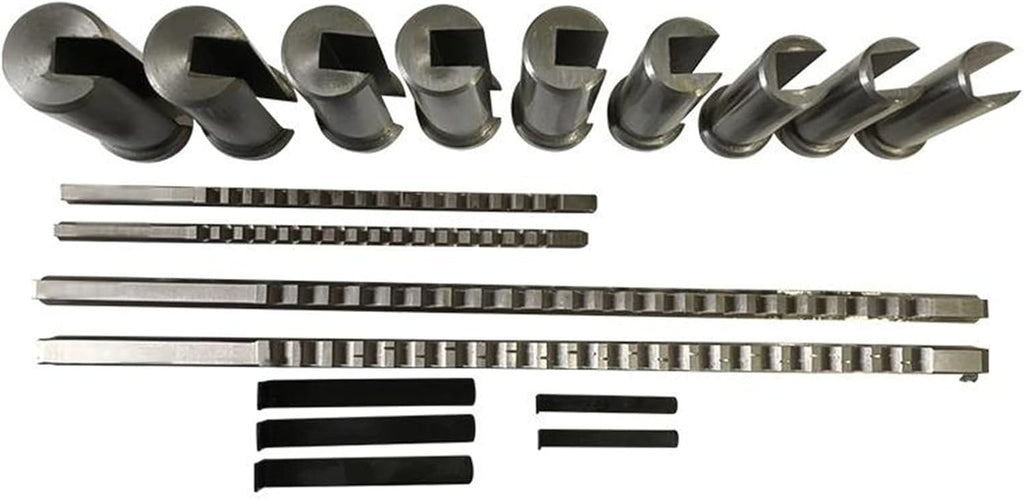 18pc HSS Keyway Broach Cutter B C Push Type 4mm 5mm 6mm 8mm + 9pc Bushing Sleeve + 5pc Shim Cutting Tool Metalworking Industrial Tools