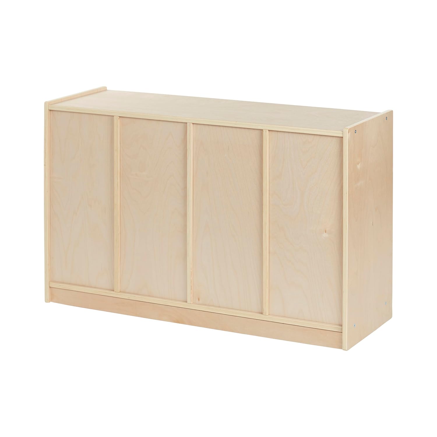 ECR4Kids 12 Cubby Mobile Tray Storage Cabinet, 3x4, Classroom Furniture, Natural