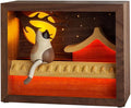 Wooden Cat Night Light with Warm Glow, 3D Layered Solid Wood Model, Touch Control Desk Lamp, Cozy Ambient Night Lamp, Relaxing Home Decor, Aesthetic Desk & Shelf Decor for Bedroom & Office