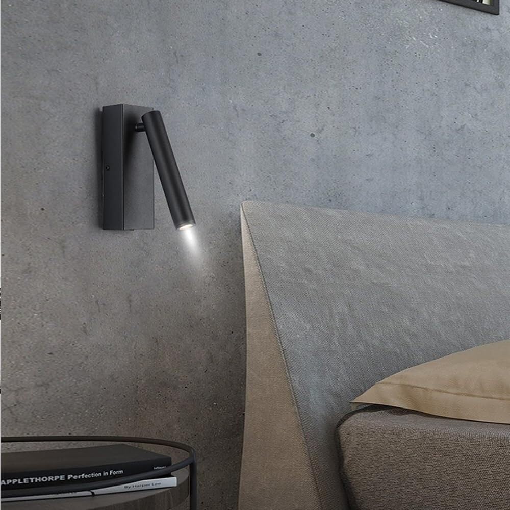 LED Wall Lamp Reading Wall Light for Bedside,Modern Wall Mounted Reading Light Angle Adjustable Indoor Spotlights Wall Mounted Lamp for Bedroom Living Room Study Room Dining Room Stairs Porch