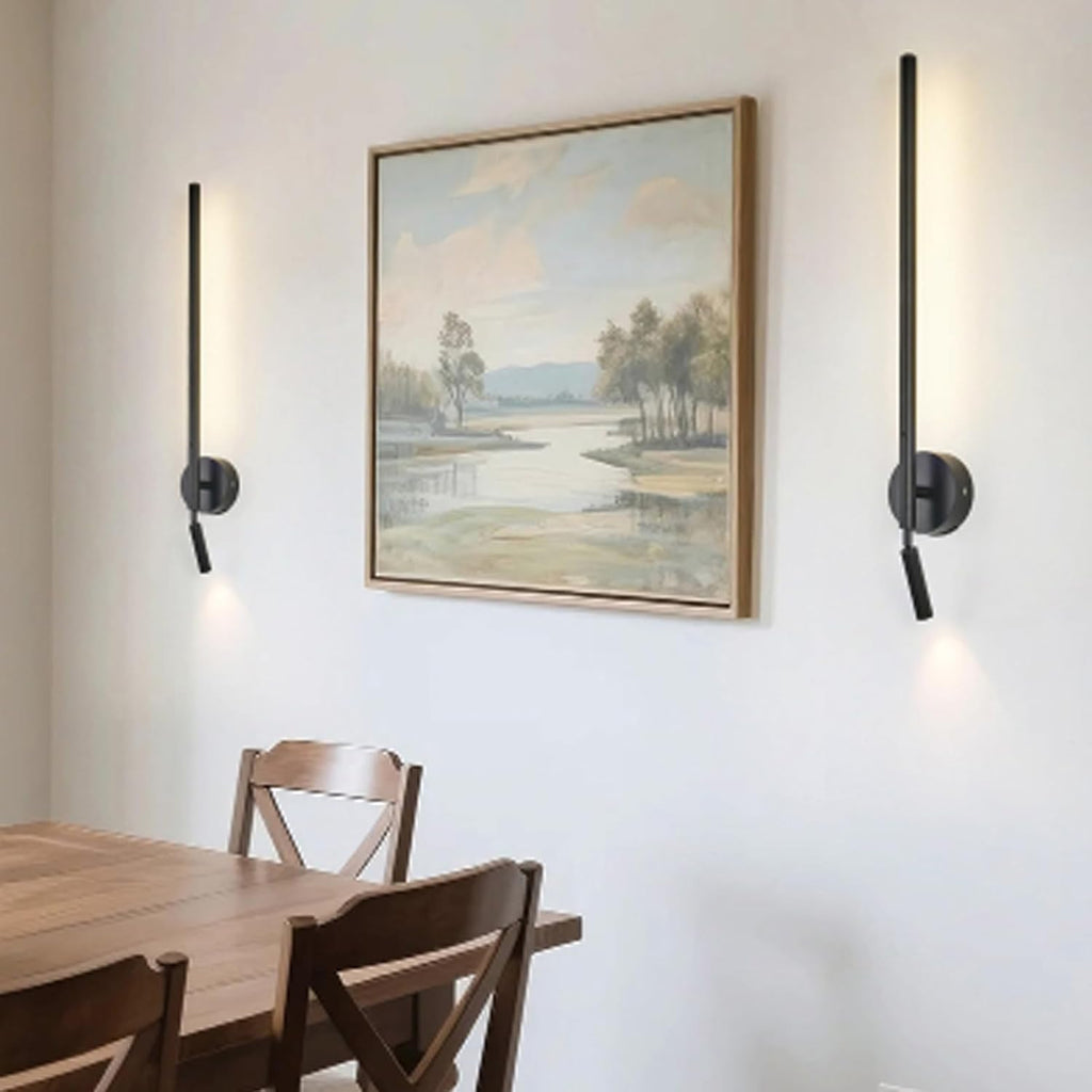 LED Wall Light Indoor with Remote Control Dimming Wall Lamp USB Rechargeable Wall Sconce with 90° + 350° Rotation Spotlight Wall Aluminium for Bedroom Living Room