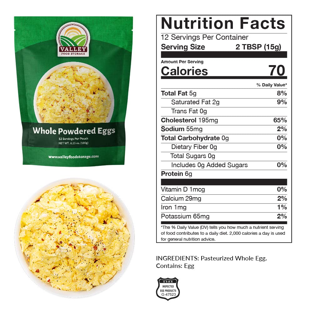 Valley Food Storage Premium Protein Bucket | Freeze Dried Meat & Dairy | 85 Servings, 1,052g Protein | Emergency Food Supply with 25 Year Shelf Life | Prepper Food for Camping & Long-Term Storage