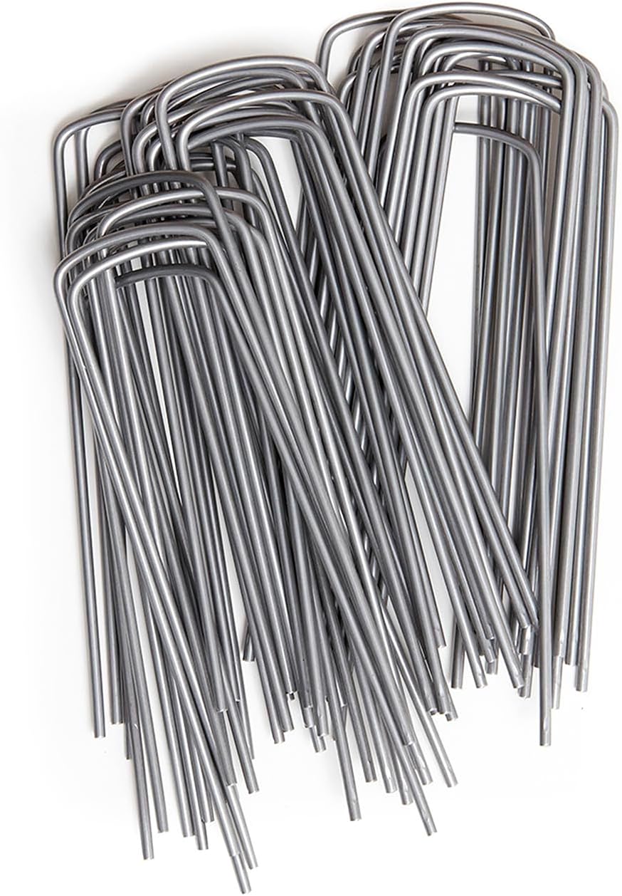 Greenscapes Hanes Geo 6' Landscape Staples – 11 Gauge Steel (6'x1'x6') – 1,000 Staples per Box for Erosion Control, Landscaping, and Ground Fabric