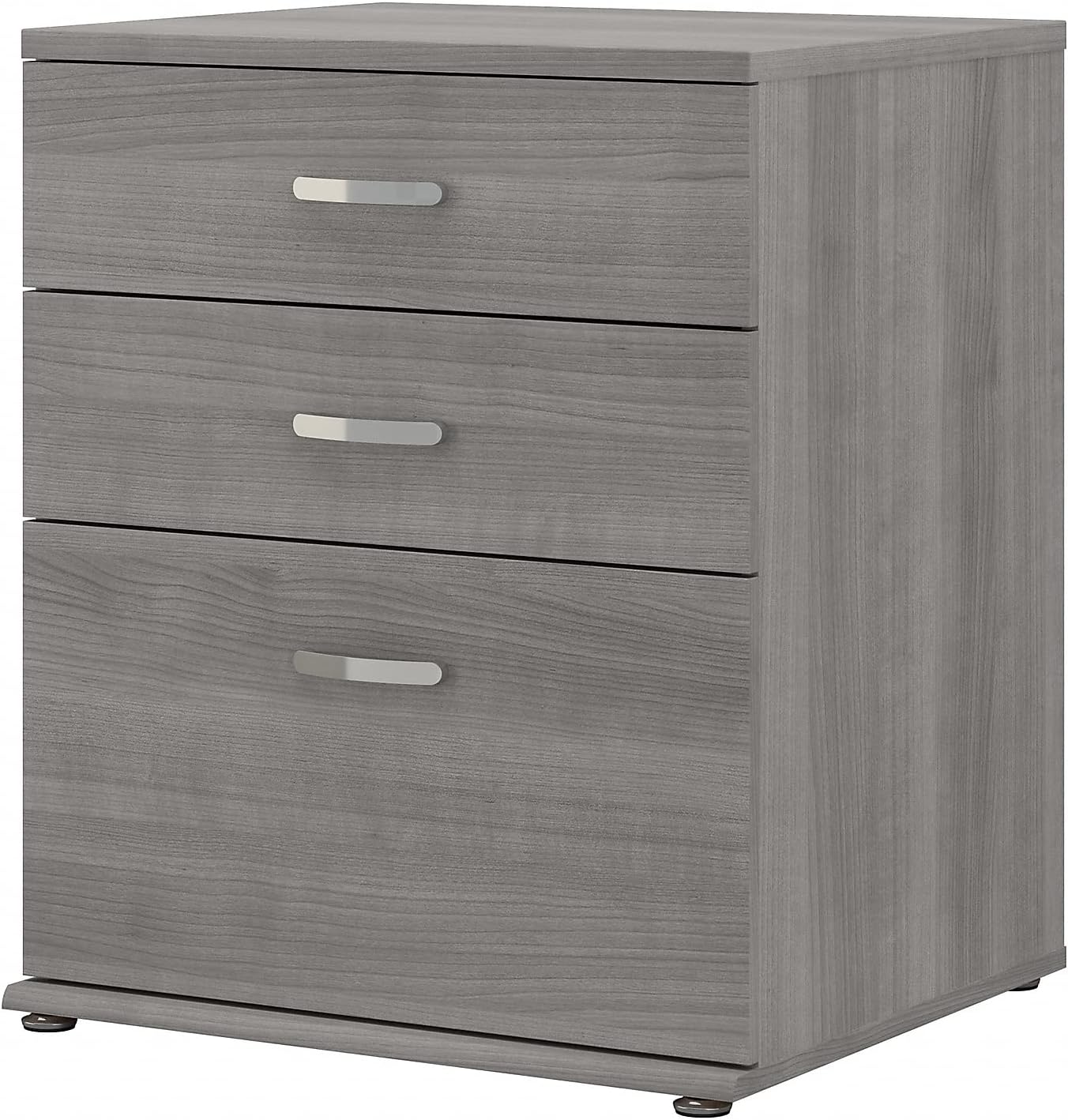 Bush Business Furniture Universal Floor Storage Cabinet with Drawers in Platinum Gray