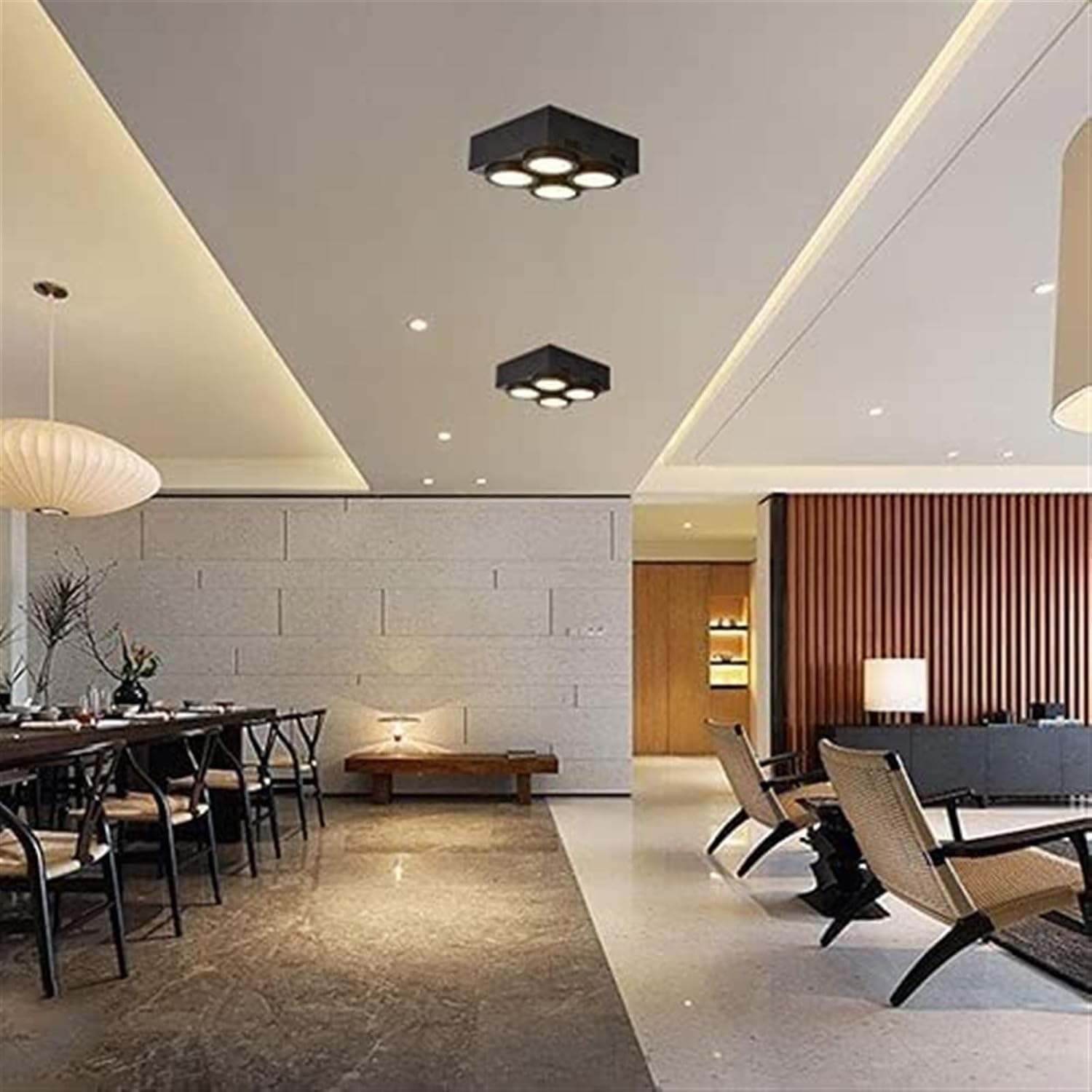 Can Lights Ceiling Spotlight – Indoor Downlight Fixtures for Kitchen, Living Room, Dining Room, Bedroom (Black, 4000K)(White-3000k) (Black4000k)