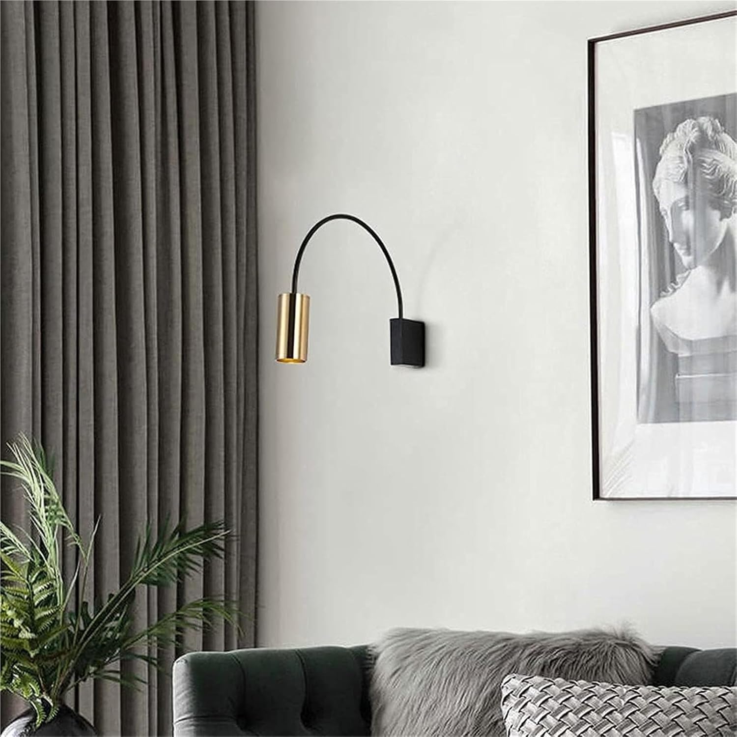 Wall Lamp Modern Wall Light d Tube Metal Shade Black Bedroom Bedside Lamp Headboard Spotlights Indoor Wall Wash Lamps for Living Room Study Stairs Decorative Lighting Fixture
