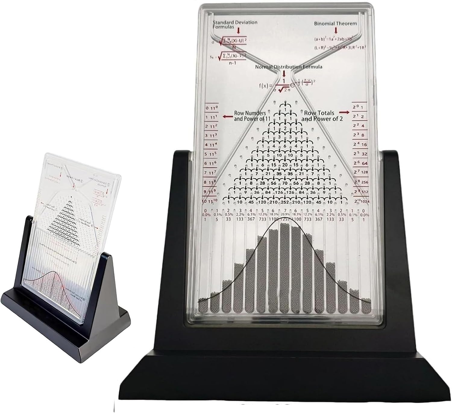 Galton Board Kinetic Art Desk Decor - Stress Relief Fidget Toy with Bell Curve for Executive Office & Home Study(12')