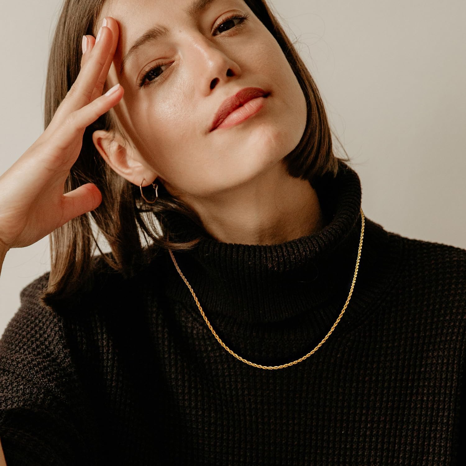 14K Gold Necklaces for Women 14K Gold Chain for Women Chain Necklace for Men Timeless yet Classic Rope Chains Design Chains for Womens Necklace 16/18/20/22/24/26in