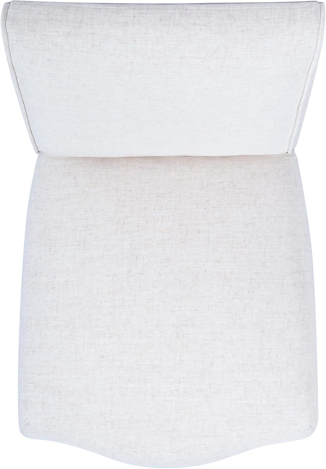 Homepop Scalloped Detail Dining Chair|Upholstered Parsons Dining Chairs |Decorative Home Furniture, Cream Textured Woven (Set of 2)