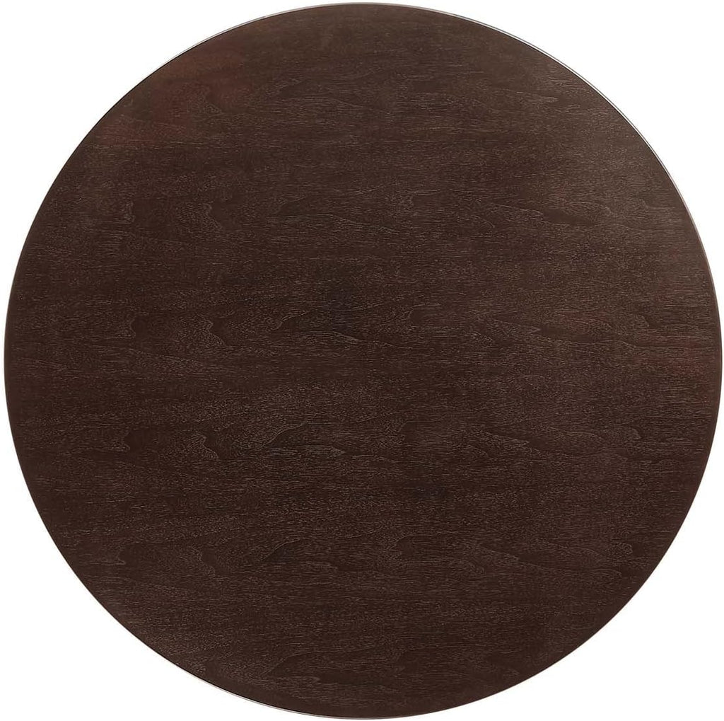 Modway Lippa Dining Table, 36', Black Cherry Walnut