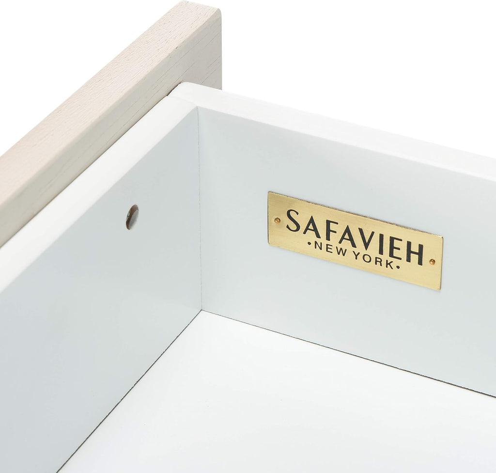 Safavieh Home Collection Genevieve White/White Washed 2-Drawer Nightstand