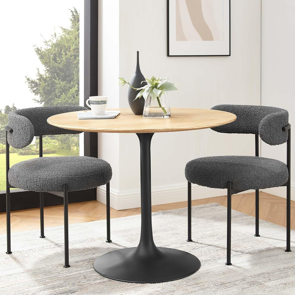 Modway Lippa Dining Table, 36', Black Natural