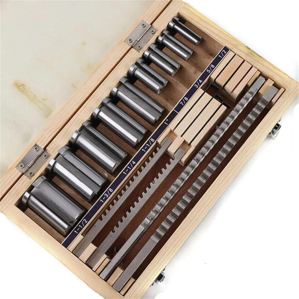 18pcs Keyway Broaches Set Bushing Shim 1/2-1-1/2 Broach High Speed Steel Cutting Tool Industrial Tools