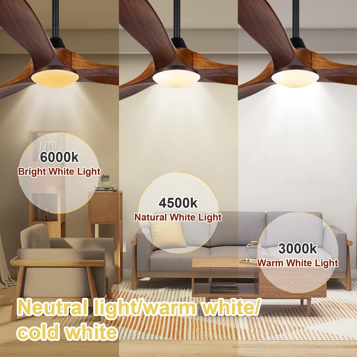 Farmhouse Rustic Ceiling Fans with Lights, Solid Wood 70 inch Large Ceiling Fan, Outdoor Ceiling Fans for Patios with Light, Reversible DC Motor, High CFM Fan for Farmhouse, Exterior Porch