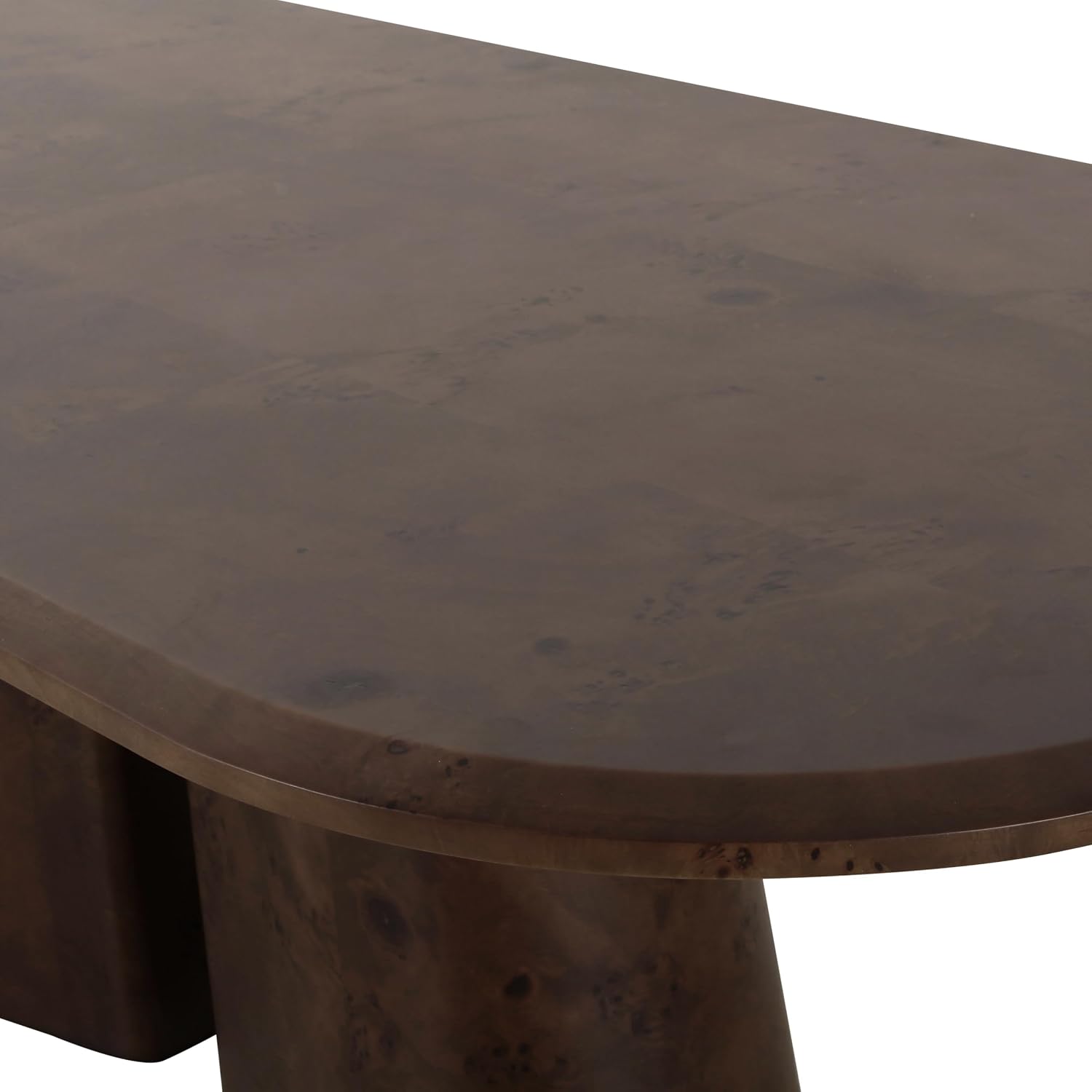 Tov Furniture Gladyss Brown Burl Oval 87' Dining Table