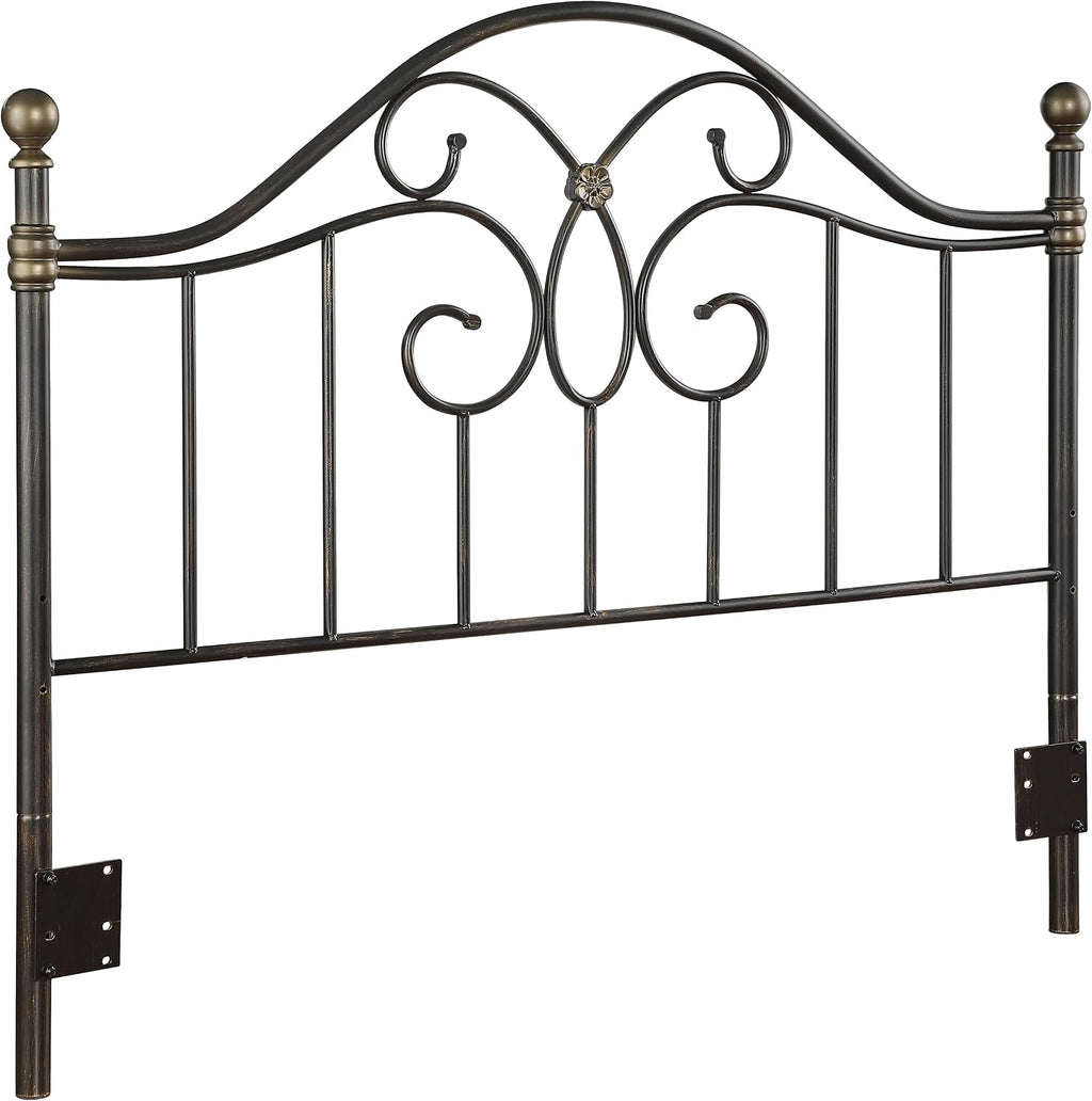 Coaster Home Furnishings Bailey Traditional 48-inch Metal Open Frame Headboard for Bedroom Convertible Queen or Full Size Black 300182QF