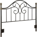 Coaster Home Furnishings Bailey Traditional 48-inch Metal Open Frame Headboard for Bedroom Convertible Queen or Full Size Black 300182QF