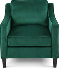 Christopher Knight Home Rachel Contemporary Velvet Club Chair, Green, Dark Brown