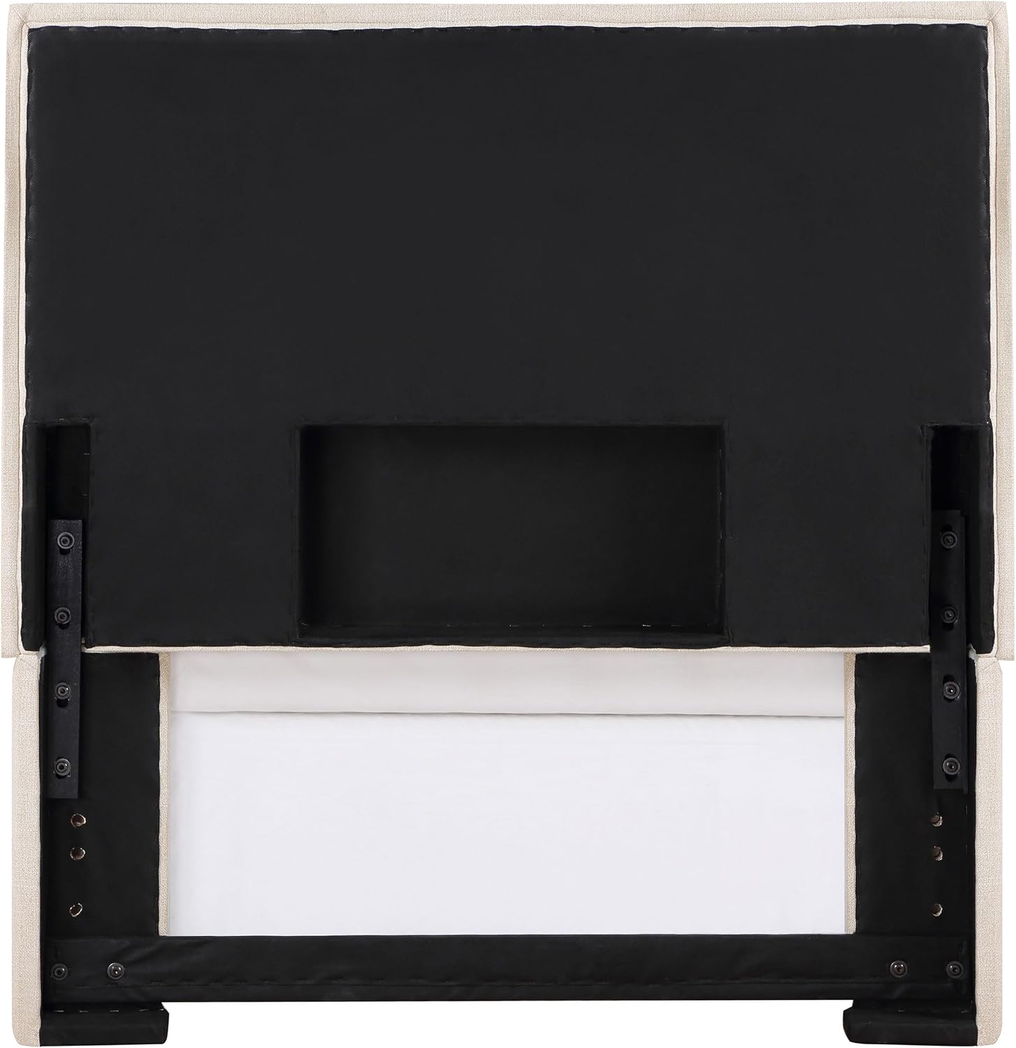 Coaster Home Furnishings - Izzy - Wood - Upholstered Panel Headboard with Flange Details, Foam Padding and Contemporary Style - Bedroom - Twin Size - Sand - 315985T