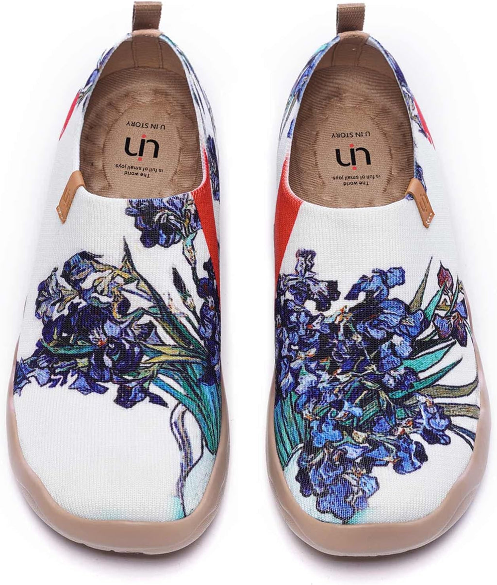 UIN Women's Casual Loafers Travel Painted Walking Slip On Lightweight Comfortable Canvas Fashion Sneakers