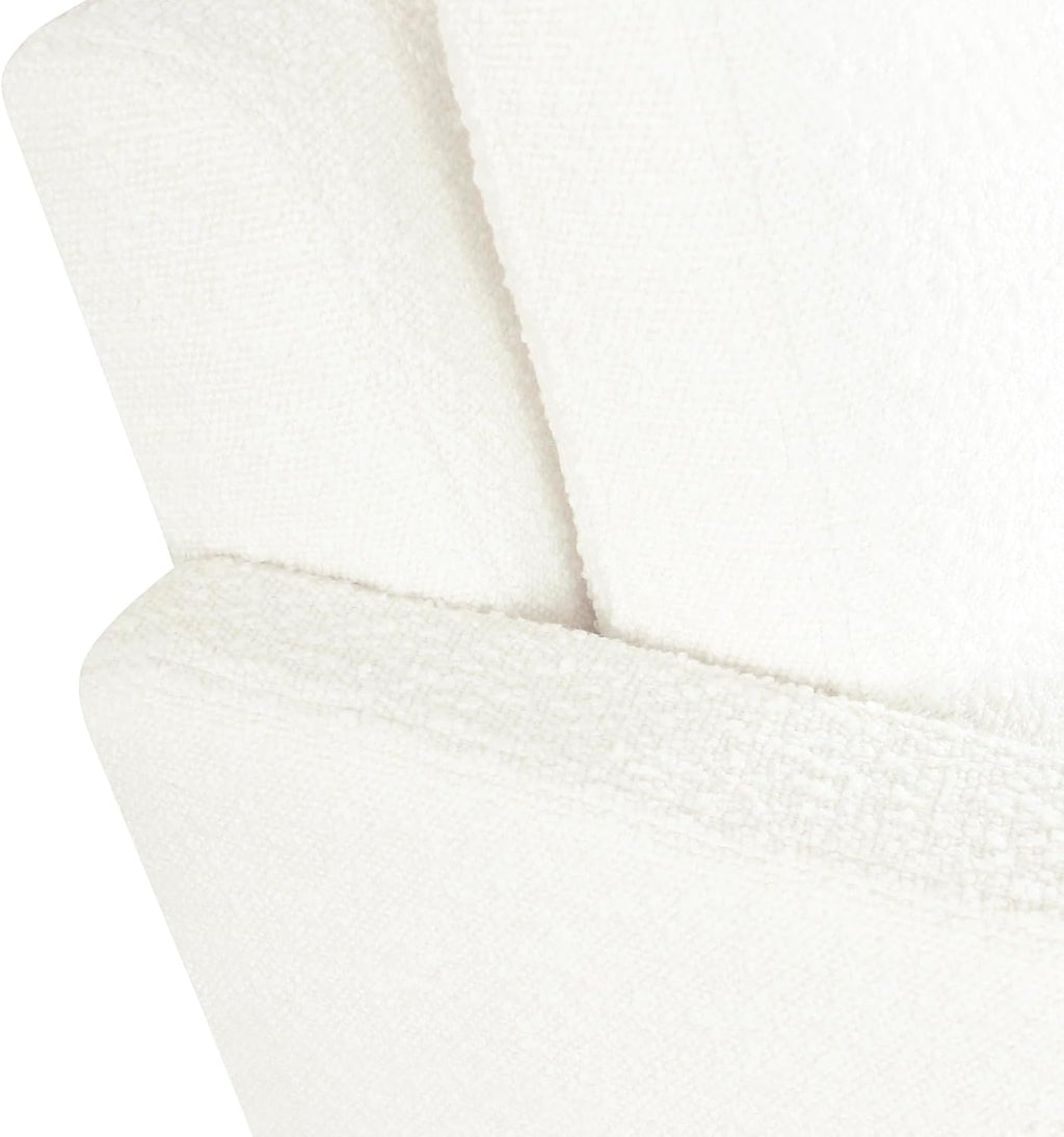 HomePop Wood Frame Accent Chair | Homepop Home Decor | Accent Chairs for Living Room & Bedroom - Cream Boucle