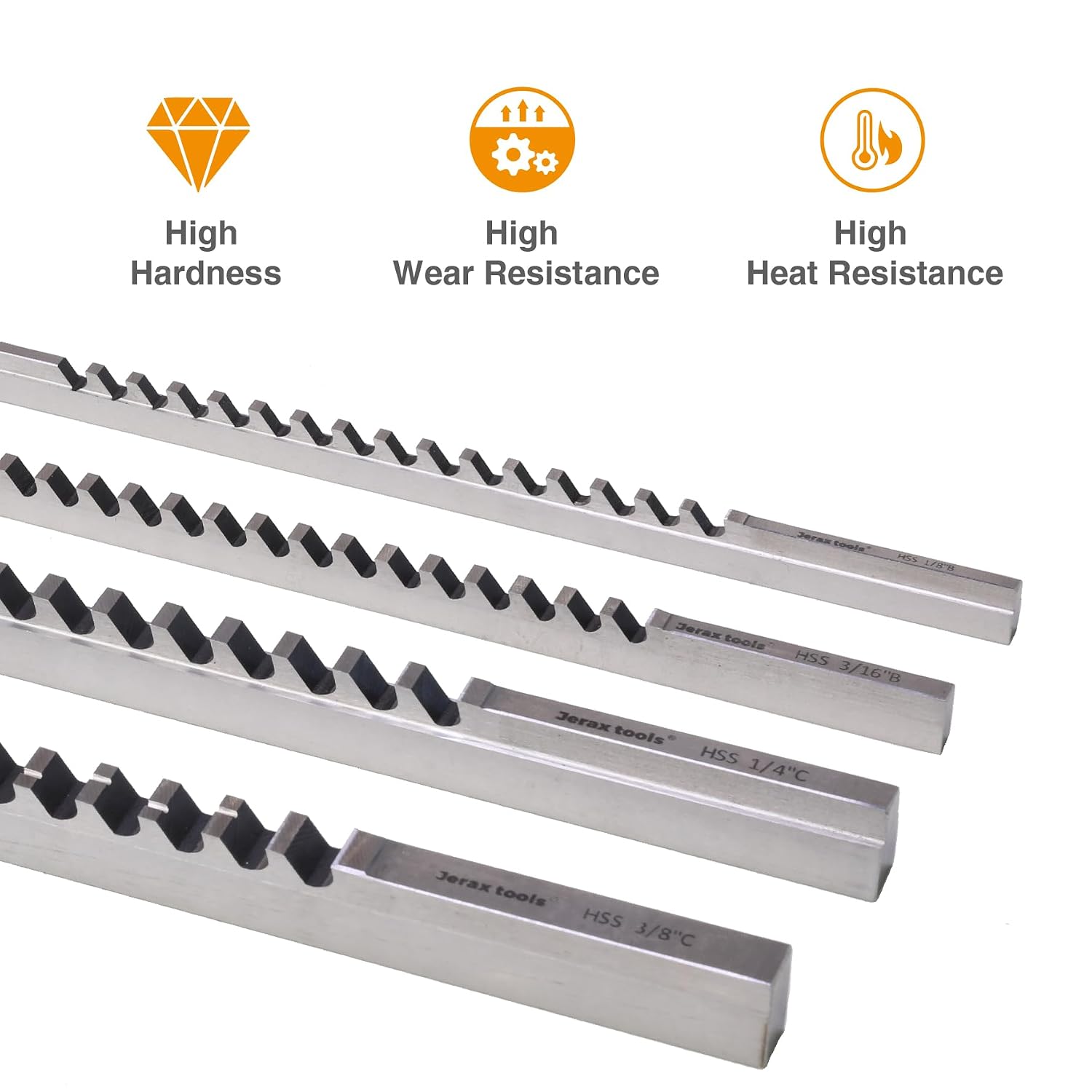 No.10 Keyway Broach Sets 18 Pcs Inch HSS Industrial Tools with 4 Broaches, 9 Bushings and 5 Shims