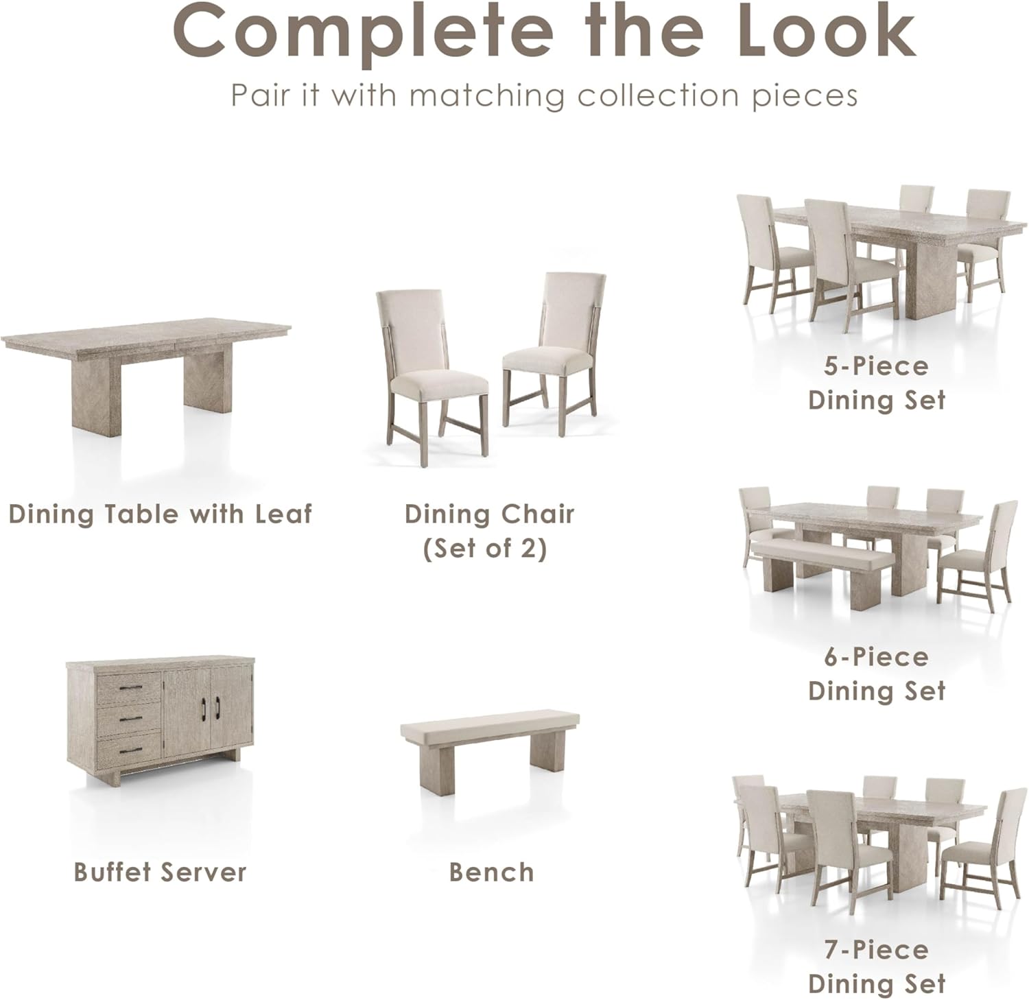 Furniture of America Westely Farmhouse Solid Wood 76-inch Rectangular Extendable Dining Table with 18-inch Removable Leaf, Seats up to 8 for Home, Kitchen, Living Room, Dinettes, Natural