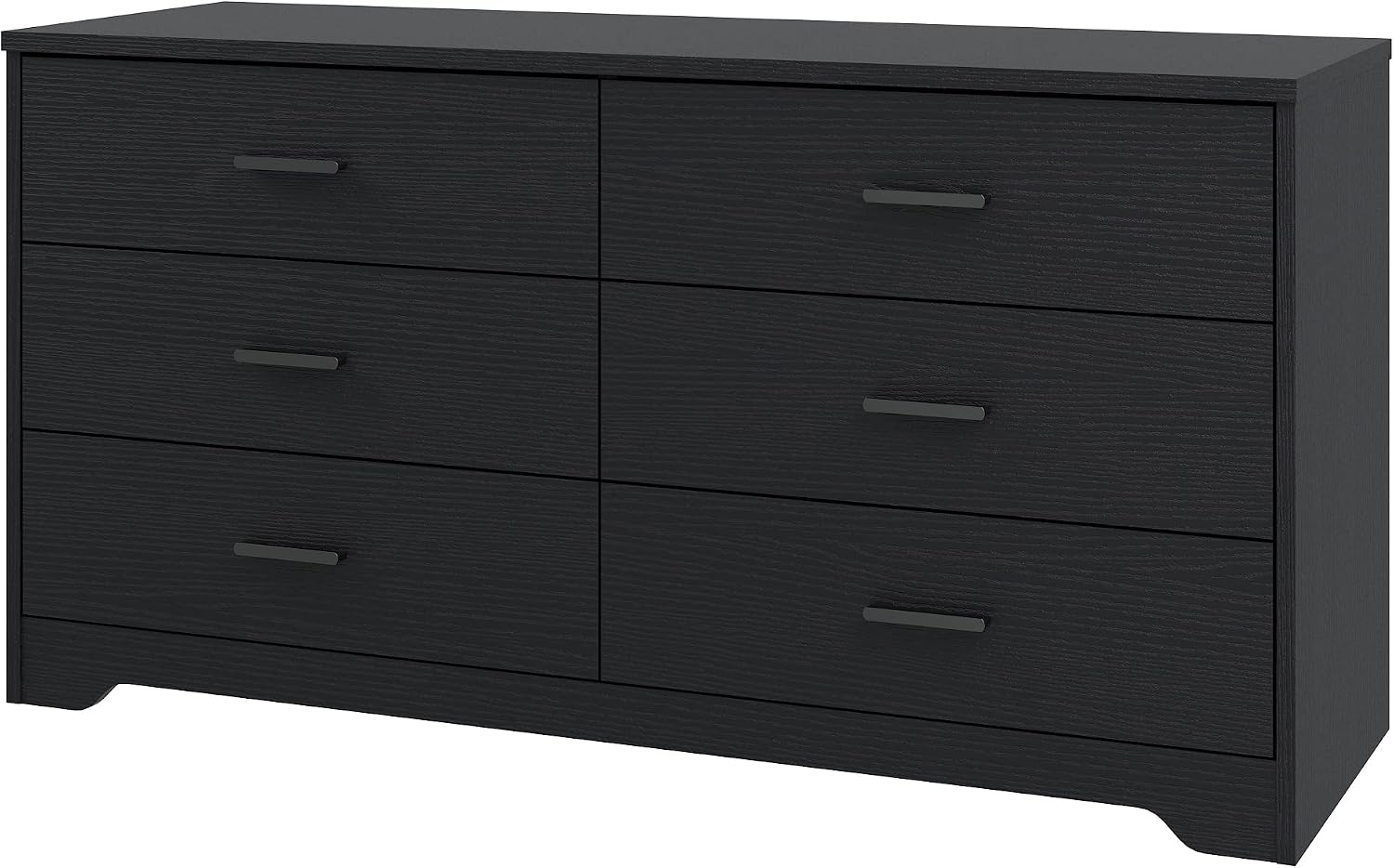 Panana Dresser for Bedroom with 5/6 Drawers, Wooden Chest of Drawers, Storage Organizer Unit Dressers for Bedroom, Living Room, Hallway, Nursery (Black, 6 Drawer)